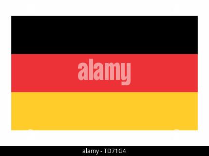 Illustration of the isolated Germany national flag Stock Vector