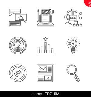 Seo and web opimization Stock Vector