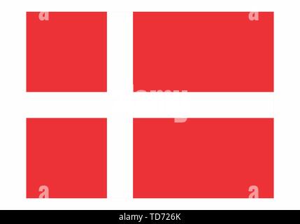 Illustration of the isolated Denmark national flag Stock Vector