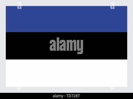 Illustration of the isolated Estonia national flag Stock Vector