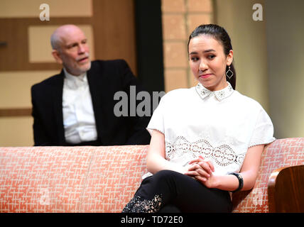 Ioanna Kimbook and John Malkovich during the production shots of West