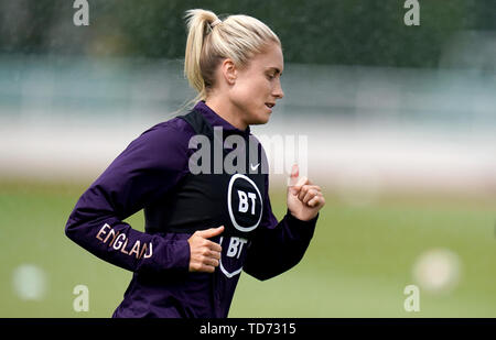 England's Steph Houghton during a training session at Stade du Commandant, Deauville. Stock Photo