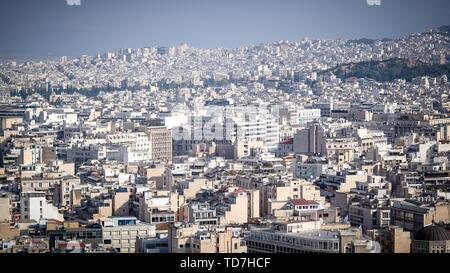 Athens, Greece. 24th Oct, 2018. A general view of Athens city center.The country on 6th of July called general election after their defeat to Syriza ruling party in the European election. Credit: Yiannis Alexopoulos/SOPA Images/ZUMA Wire/Alamy Live News