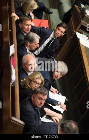 Beijing, Britain. 12th June, 2019. British Prime Minister Theresa May attends the Prime Minister's Questions at the House of Commons in London, Britain, on June 12, 2019. Credit: UK Parliament/Mark Duffy/Xinhua/Alamy Live News Stock Photo