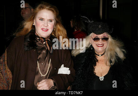 ***FILE PHOTO*** Sylvia Miles has died at the age of 94. Celia Weston & Sylvia Miles attending the Opening Night Performance of the New Broadway Musical, ' The Times They Are A-Changin ' at the Brooks atkinson Theatre in New York City. October 26, 2006 Credit: Walter McBride/MediaPunch Stock Photo