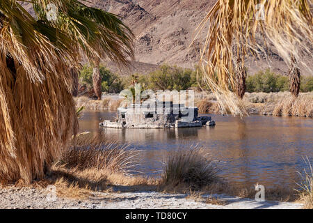 Zzyzx, CA, USA. 21st Jan, 2019. The abandoned Zzyzx Mineral