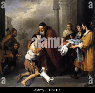 Bartolomé Esteban Murillo - Return Prodigal Son 1670 Stock Photo