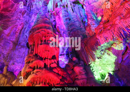 Shaanxi Shangluo tussah water karst cave Stock Photo