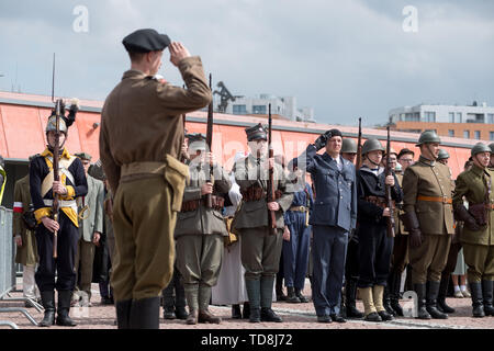 Reenactors of WWII Polish armed forces during Victory Parade in Gdansk, Poland. May 11th 2019  © Wojciech Strozyk / Alamy Stock Photo *** Local Captio Stock Photo