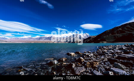Scenery of Baisha Lake, Kashi, Xinjiang - Aktao County, Kashi Kirgiz Autonomous Prefecture, Xinjiang Stock Photo