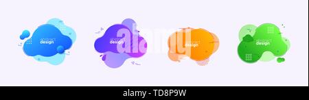 Abstract background design set. Modern flat gradient shape in colorful style for business presentation, brand or creative concept. Stock Vector