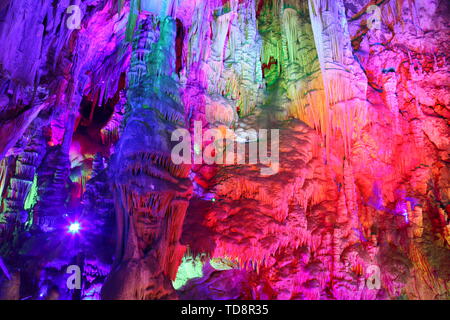 Shaanxi Shangluo tussah water karst cave Stock Photo