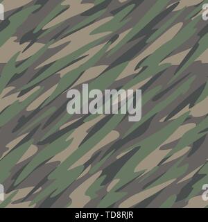 Forest / Jungle Camouflage Abstract Seamless Repeating Pattern Vector Illustration Stock Vector