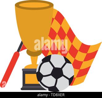 Soccer sport tournamente game cartoons Stock Vector