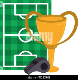 Soccer sport tournamente game cartoons Stock Vector