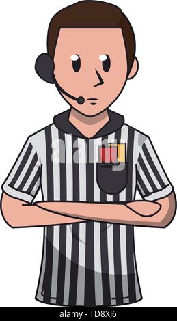 Soccer referee sport cartoons isolated Stock Vector