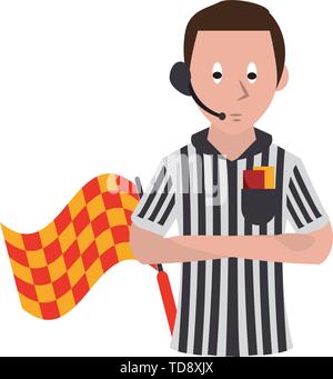 Soccer referee sport cartoons isolated Stock Vector