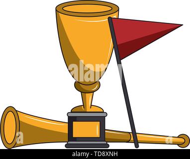 Soccer sport tournamente game cartoons Stock Vector