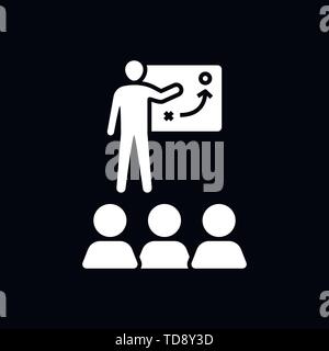 Coach icon vector, training and mentoring symbol Stock Vector
