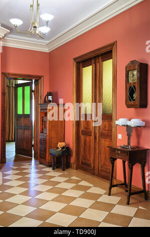 Hallway in art nouveau style apartment   UK AND IRISH RIGHTS ONLY Stock Photo