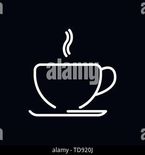 Coffee cup icon. Coffee drink vector symbol stock web illustration. Stock Vector