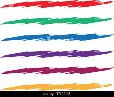 Sketchy, sketch angular lines, stripes with edgy style Stock Vector