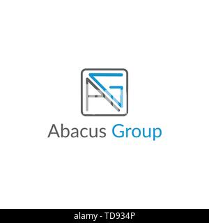 Modern Simple Initial Logo Vector ag Stock Vector