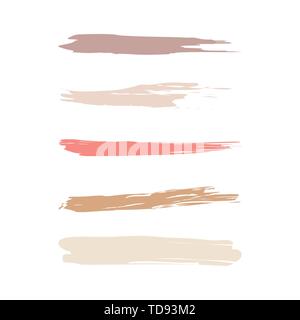 Cosmetic brush icons set. Vector eps10 illustration Stock Vector
