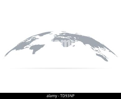 World map with shadow. Vector eps10 illustration Stock Vector Image ...
