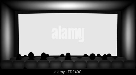 movie theater screen clipart black and white