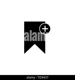 Add bookmark symbol simple design. Vector eps10 Stock Vector