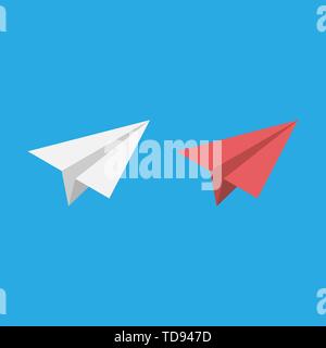 Paper plane icon isometric style. Vector eps10 Stock Vector