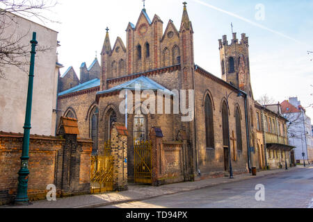 Gdansk, Poland - February 07, 2019: View of the Old town streets of Gdansk, Poland Stock Photo
