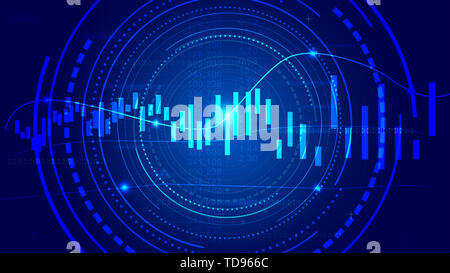 Financial curve graphic vector background Stock Photo