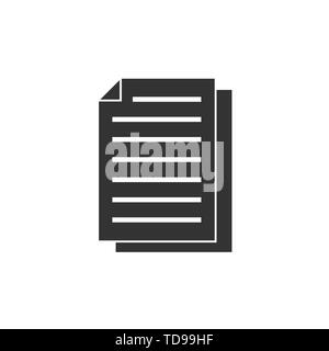 Copy file icon isolated on white background Stock Vector