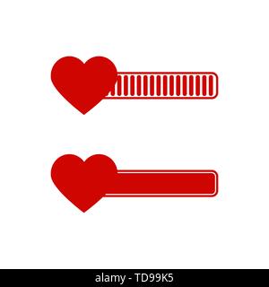 Health bar icon isolated on white back Stock Vector