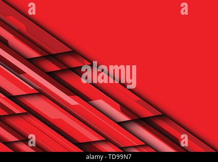 Abstract red tone futuristic with blank space design modern technology background vector illustration. Stock Vector