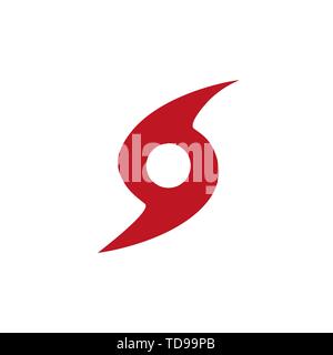 Hurricane icon sign isolated on white back Stock Vector