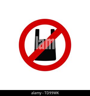 No plastic bag sign icon. Eco concept Stock Vector
