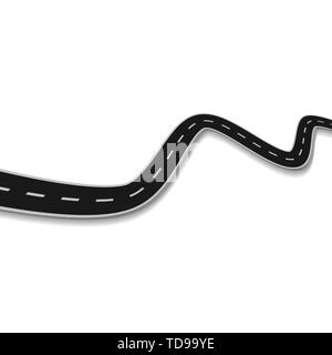 road way with shadow. vextor eps10. back Stock Vector