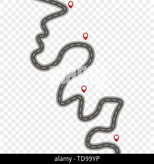 Road with pointers. Road trip. Vector eps10 Stock Vector