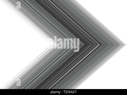 Abstract grey line tone arrow direction on white design modern futuristic background vector illustration. Stock Vector