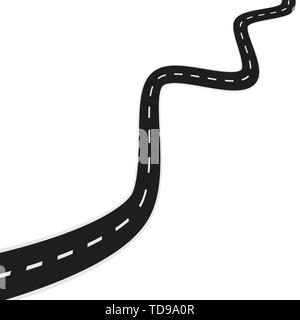 road way with shadow. vextor eps10. back Stock Vector