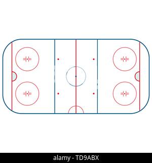 Ice hockey area outline. Vector Stock Vector Image & Art - Alamy