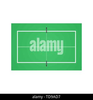 Tennis table background isolated on white back Stock Vector