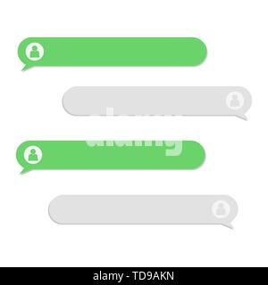 Chat bubbles icons set isolated on white back Stock Vector