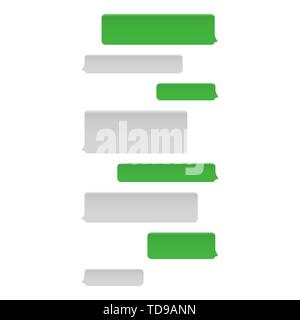 Chat bubbles icons set isolated on white back Stock Vector