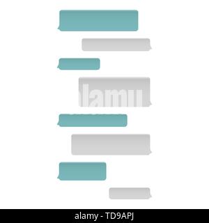 Chat bubbles icons set isolated on white back Stock Vector