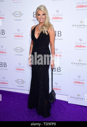 Claire Caudwell attending the Butterfly Ball Charity fundraiser held at the Grosvenor House Hotel London. Stock Photo
