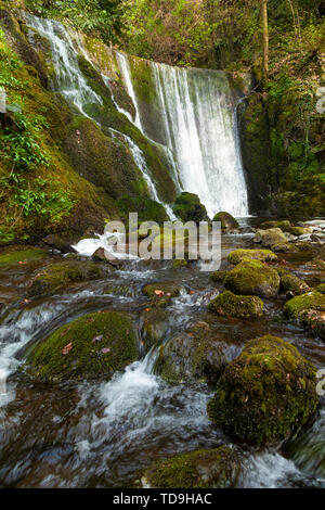 A waterfall in Alva Glen in the Ochil Hills,Clackmannanshire, Scotland, UK